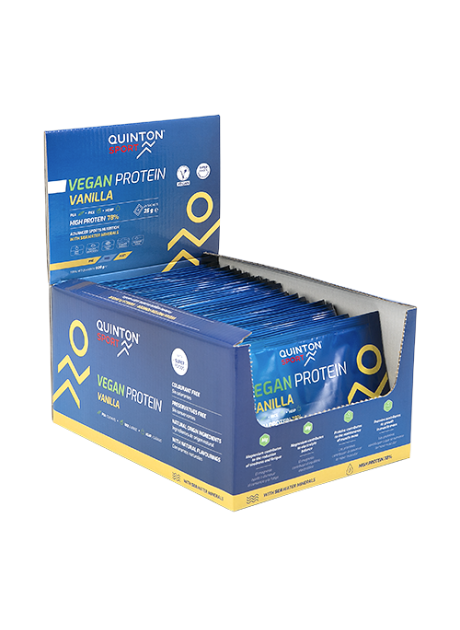 Caja 24 ud Quinton Sport Vegan Protein sabor Vainilla